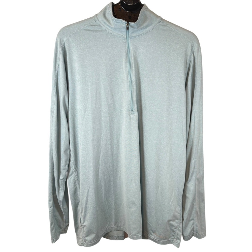 Eddie Bauer Mens TL FreeDry Quarter Zip Pullover Light Mint 11350778 Spr/Sum 23